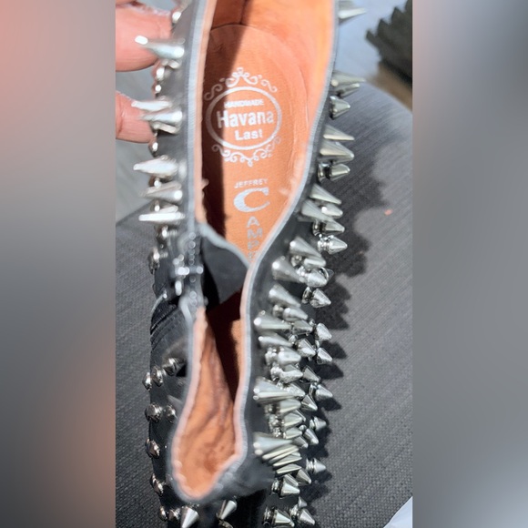 Spiked Black Ankle Booties - Picture 2 of 8